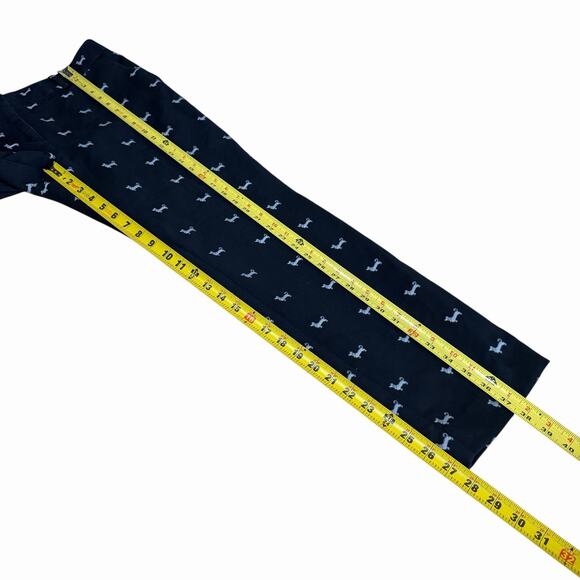 Ann Taylor LOFT sz 8 Dachshund Weiner Dog Embroidery Pant MARISA Black Womens - Picture 6 of 9